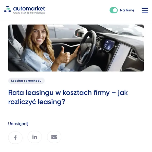 Rata leasingu w kosztach firmy