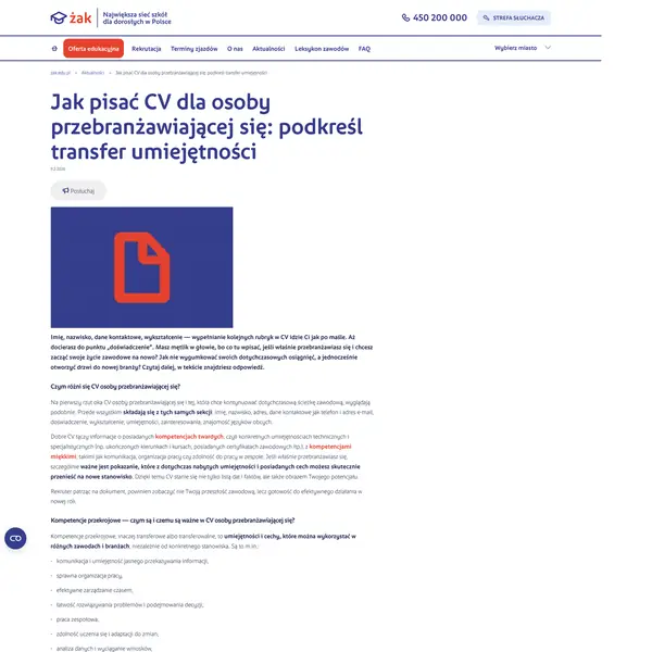 Jak pisać CV przy zmianie branży?