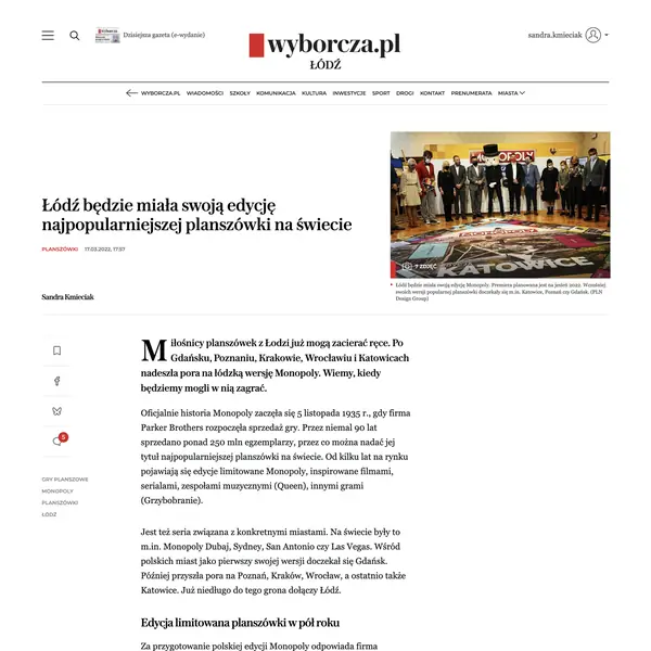 Lodz bedzie miala swoja edycje najpopularniejszej planszowki