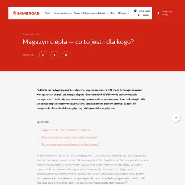Magazyn ciepła — dla kogo?