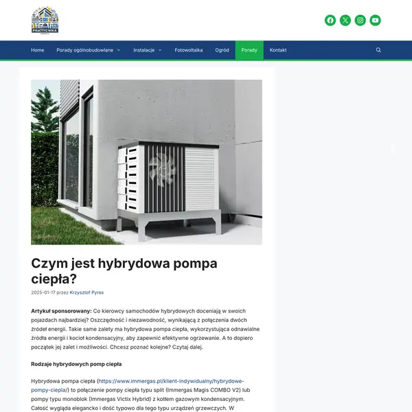 Hybrydowa pompa ciepła